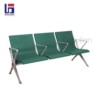 China Modern 3 Seat Chair PU Polyurethane Airport Chair Waiting Bench For Lounge Seating for sale