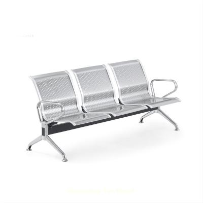 China Comfortably recline Oshujian 3 seater lounge chair stainless steel waiting fram with PU cushion SJ600 for sale