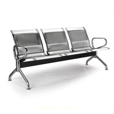 China Waiting Chair Stainless Steel Bench Chair 3 Seating Seating Seater SJ629C for sale