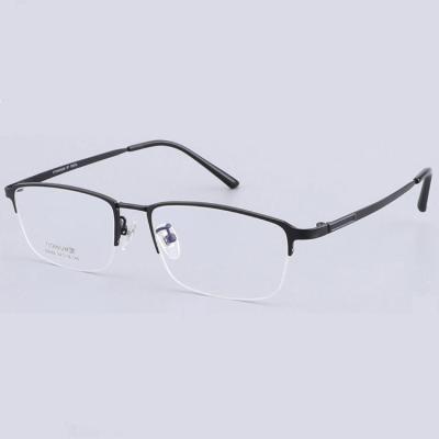 China Factory Fashionable Stocks High Grade Titanium Optical Frame Men's Half Frame Optical Glasses Frames for sale