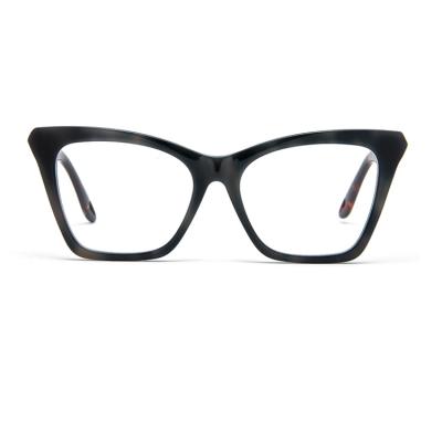 China Wholesale Optical Eyewear BG2957 Acetate Material Made Cat Eye Computer Glasses Frame Unisex Man Woman Anti Blue Light for sale