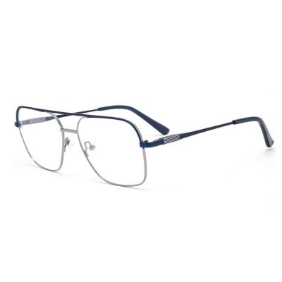 China Optical sight fashionable men's full-frame bridge double square frame large flat glass frame glasses can be equipped with a number of blue light anti wear for sale