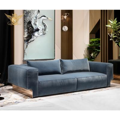 China Custom Modern Home Furniture KF MAISON Blue Extendable Living Room Sectional Sofa Set for sale