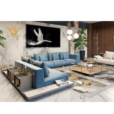 China New Design Extendable Light Living Room Furniture 4 Seat Sofa Fabric Sofa Set For Luxury Villa for sale