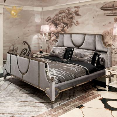 China Storage Factory Direct Custom Lightweight Luxury Bed Furniture King Size Chesterfield Bed Design for sale