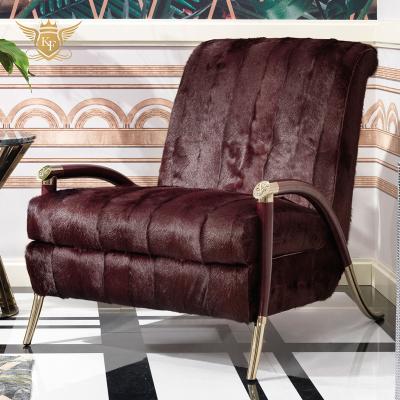 China Modern Design Accent Sofa Chairs Living Room Chairs Lazy Relaxing Furniture Nordic Red Velvet Fabric Luxury Modern Leisure Lounger for sale