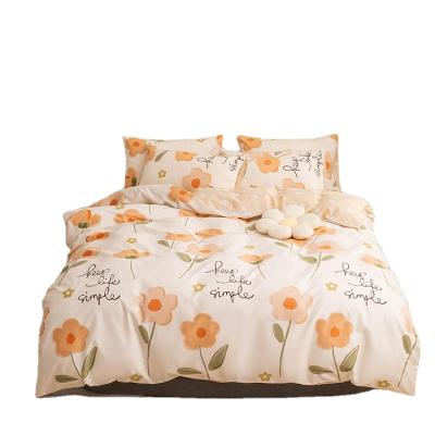 China Sustainable 100% Cotton Twill Bed Set Flower Pattern Series Sheet Comforter Cover for sale