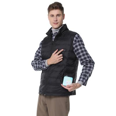 China Anti-wrinkle USB Power Bank Operated Winter Far Infrared Sleeveless Men's Heated Outdoor Clothing Vest for sale