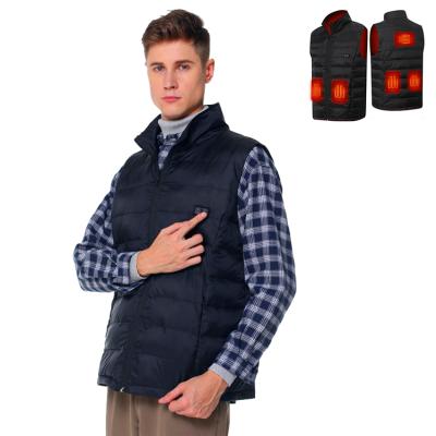 China Motorcycle Sleeveless Thermal Safety Jacket Power Bank Anti-wrinkle Stand Collar Heat Heated Vest for sale