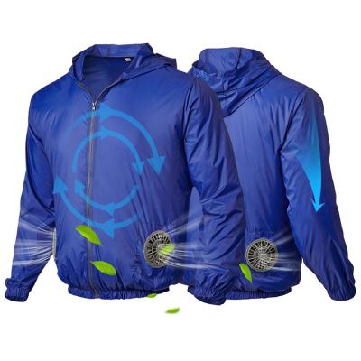 China QUICK DRY Outdoor Cooling Jacket With Air Conditioning Fan Cooling Jacket For Man Workwear for sale