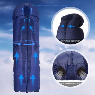 China Eco-Friendly Keep Cooler Air Fan Electric Sleeping Bag For Portable Survival Sleeping for sale