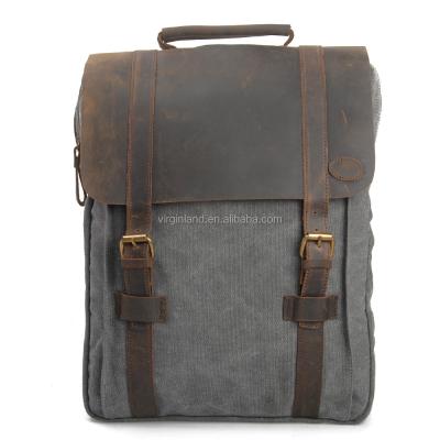 China No Vintage TF6820 Canvas Fabric Business Notebook Bag 15.6 Inch Laptop Backpack Tablet Backpack for sale