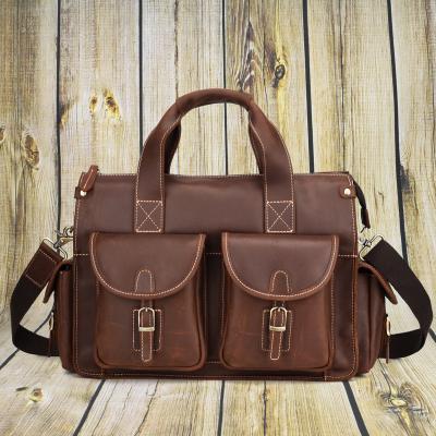 China T8052 European Business GENUINE LEATHER Leather Laptop Bag For Man for sale