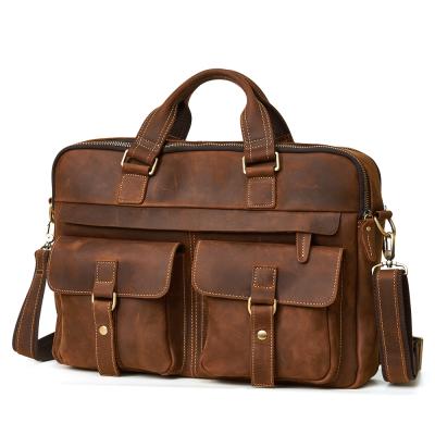 China 6360 GENUINE LEATHER Genuine Leather Briefcase Laptop Bags For Men for sale