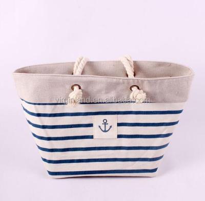 China Custom Fashion Design Cotton Canvas Shopping Bag Rope Handled Handle Tote Bags for sale