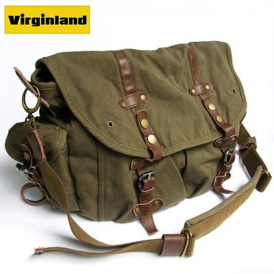 China Retro 2810 Canvas Casual Large Size Canvas Messenger Sling Bag Shoulder Bag For Men for sale