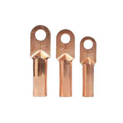 China Pure Copper DT50 Copper Nose Tinned Ear Lug 25 Square Cable Plug Oil Connector 70 Factory Direct Copper Pickling Hair for sale