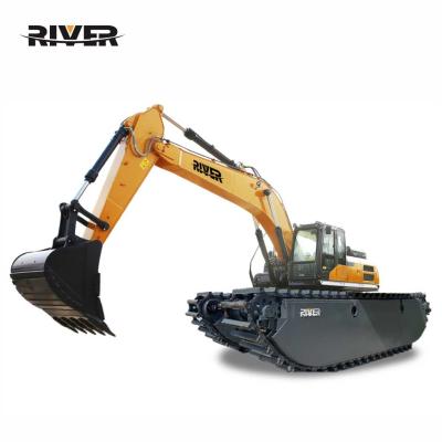 China Construction material shops universal RIVER-345 excavator amphibious river excavator swamp swamp excavator dredging floating manufacturers for sale