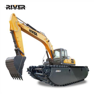 China RIVER-300 machinery repair shops heavy equipment excavator swamp swamp swamp pontoon amphibious excavator for sale for sale