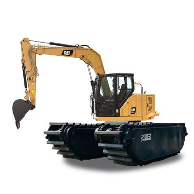 China Construction Material Shops River-75 High Efficient Pontoon Undercarriage With Universal CAT Swamp Amphibious Mini Swamp Dredging Excavator For Sale for sale