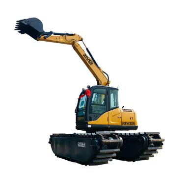 China RIVER-75PU Excavator Floating Pontoon Swamp Excavator Pontoon Landing Gear Swamp Amphibious Hydraulic Pontoon Pontoon for sale