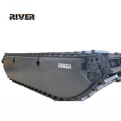 China RIVER-135PU Custom 10 Ton Amphibious Landing Gear Hydraulic Pontoon for Swamp Buggy Amphibious Dredging Excavator for sale