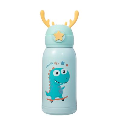 China MYT Stainless Steel Disposable Water Bottle Kids Vacuum Flask With Straw Bottle For Child Insulation Bottle Smart Thermos Cup for sale