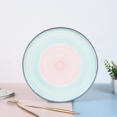 China Viable Nordic restaurant around porcelain spiral ceramic dinnerware set pate pattern wholesale dinner dishes for sale