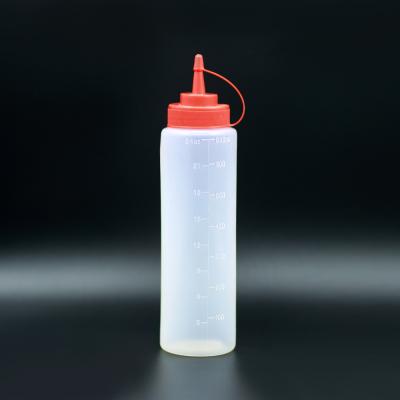 China Household Products Food Grade Plastic Squeeze Sauce Bottle For Ketchup Condiment Refillable Container for sale