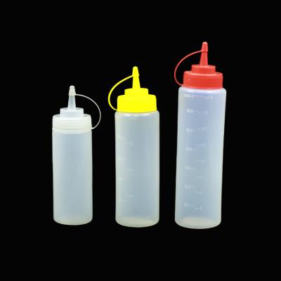 China Household Products Food Grade Custom HDPE Soft Empty Sauce Plastic Squeeze Bottle for sale