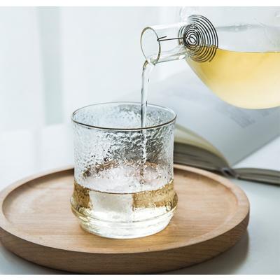 China Beautiful and durable 360 ​​degree round sunflower whiskey glass water ripple shaker whiskey glass for sale