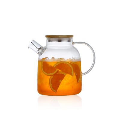 China Viable Hot Sale 400ml 600ml 800ml 1000ml Teapot Heat Resistant Glass Flowerpot for sale