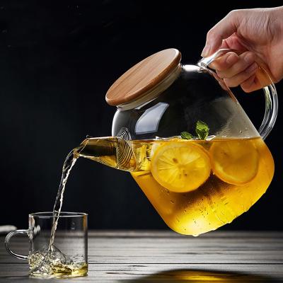 China Viable Hot Selling Cold Water Glass Heat Resistant Teapot for sale