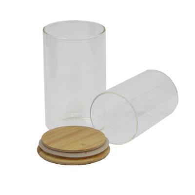 China Viable made in china kitchen sealed glass food jar with bamboo lid storage bottles for sale