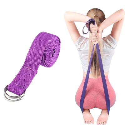 China Cheap Hot Sale Fitness Equipment Application High Quality Straps Yoga Strap Pink Yoga Strap 100% Cotton for sale