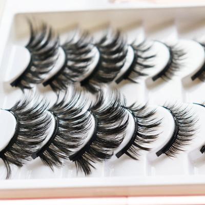 China Natural Long Eight Pairs Of Eyeliner Set Magnet Eyelash Set Magnetic Double Eyelash Set for sale