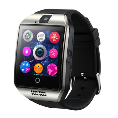 China Hot FM Radio Big Screen SIM Card Q18 Smart Watch GSM Mobile Phone Smart Watch Phone Support Memory Card With Camera for sale