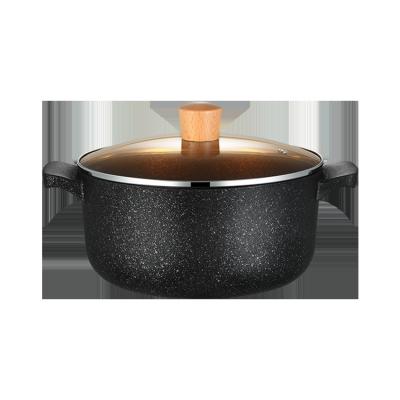 China Sustainable High Quality Bamboo Pot Of Two Ears Charcoal Casserole Cookware Iron Casserole Iron Casserole for sale