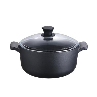 China Sustainable New Technology Bamboo Charcoal Cooking Pot Casserole Cookware With Glass Lid Silicon Free Pocket And Handle Covers for sale