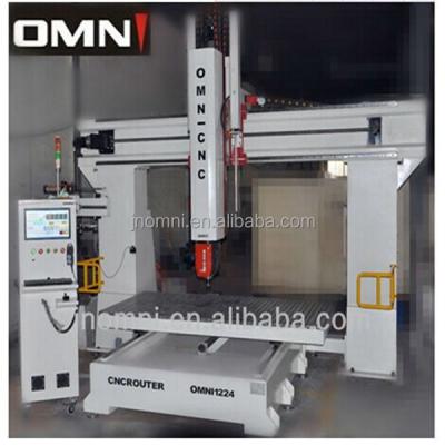 China 5 Axis CNC Machine For EPS Foam Styrofoam Wood MDF Mold Sculpture 1200*2500mm for sale