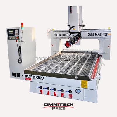 China Building Material Stores China Manufacturer 1325 4 Axis CNC Router / Machine for sale