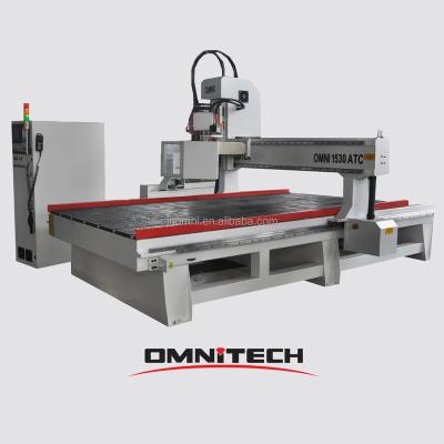 China Building Material Shops Furniture Machine Wood Boring Head ATC CNC Router With Saw Cutting Machine for sale