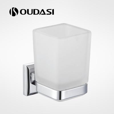 China Fashion Bathroom Accessories Tumbler Holder With Glass Beverage Cup Holder for sale