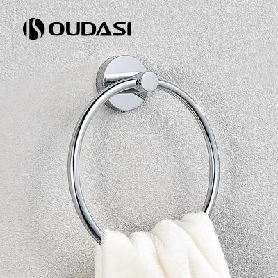 China Modern Factory Brass Chrome Plated Towel Ring Bathroom Accessories for sale