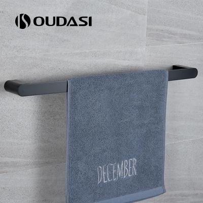 China Fashion Bathroom Accessories Luxurious Single Round Towel Chrome Brass Towel Rack for sale