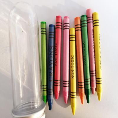 China Multi Colors Single 9 Pcs Wax Caryons In Glass Cover for sale