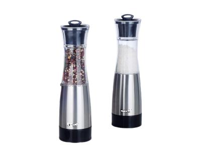 China Wholesale Viable Stainless Steel Gravity Spice Salt Pepper Mill Pepper Grinder for sale