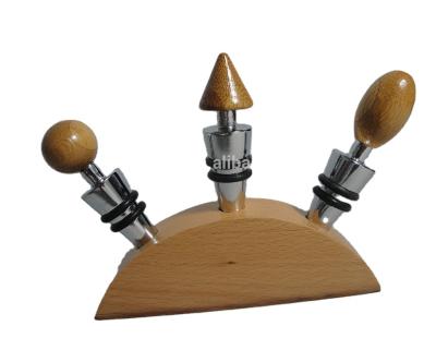 China Sustainable Hot-selling High Quality Household Wine Bottle Corks Set On A Wooden Base for sale