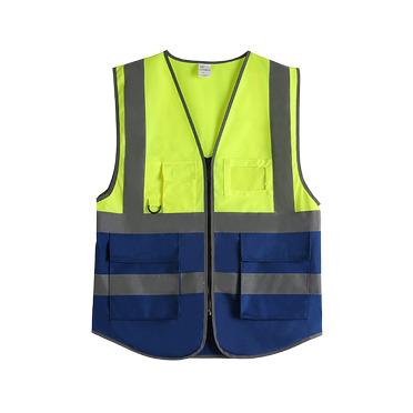 China Two-tone safety buildingsReflective water proof multi-pocketReflective vestFor safe construction for sale