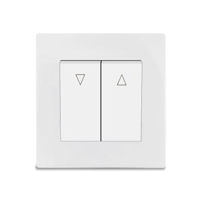 China Flame Retardant Luxury White PC Panel Electric Rocker Switch 16A AC110~250V Wall Strip Light Switch Wall Strip PC 2 Shutter for sale